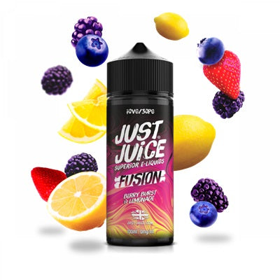 Just Juice - Fusion Berry Burst And Lemonade 100ml - 00mg - Shortfill
