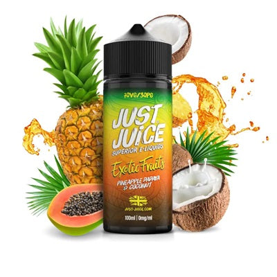 Just Juice - Exotic Fruits - Pineapple Papaya & Coconut 100ml - 00mg - Shortfill
