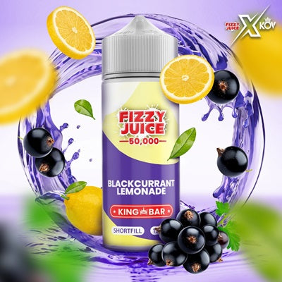 Fizzy Juice King Bar - Blackcurrant Lemonade 100ml - 00mg - Shortfill