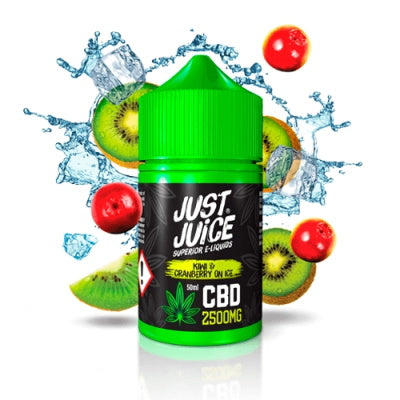 Just Juice - CBD -  E Liquid - Kiwi Cranberry Ice - 2500mg - 50ml