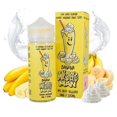 Milkshake Man - Banana 100ml - 00mg - Shortfill
