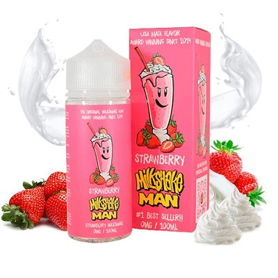 Milkshake Man -  Strawberry 100ml - 00mg - Shortfill
